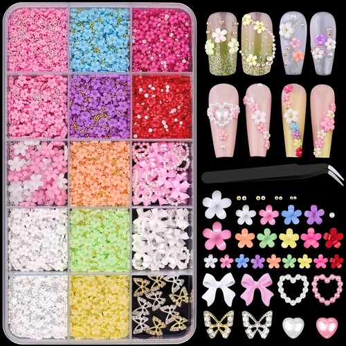 Flowers nail charms for - charms,