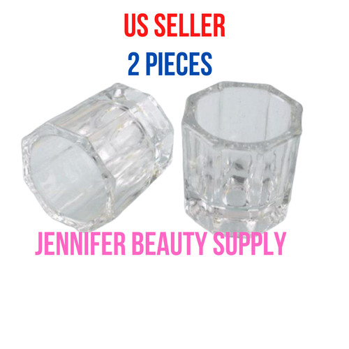 2pcs clear glass dappen - glass,