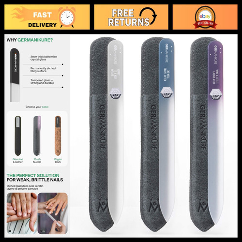 Czech crystal glass nail file - czech,