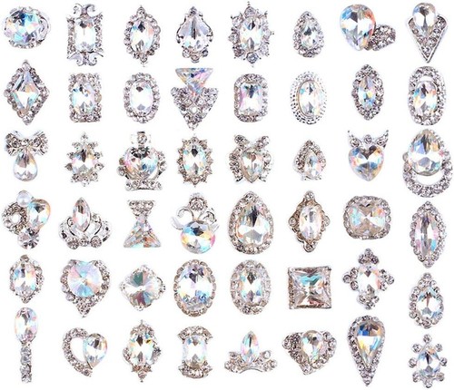 Shiny crystal nail charms - shiny,