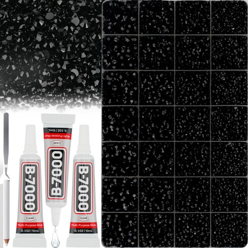 36000pcs black rhinestones - black,