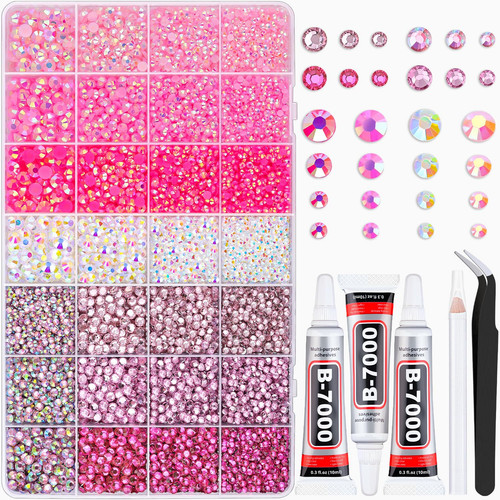Pink rhinestones 20000pcs - pink,