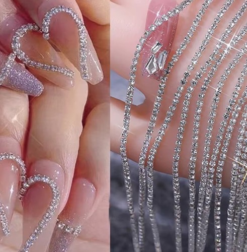 Crystal nail jewelry - crystal,