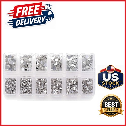 1800pcs clear crystal nail art - nail,