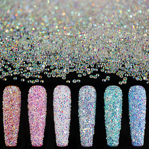 Tiny nail rhinestones 5000pcs - tiny,